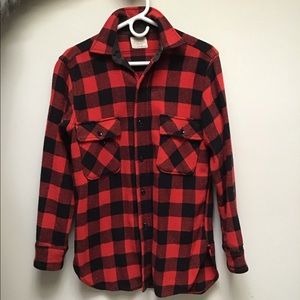 Vintage Sears Buffalo Plaid Real Wool Flannel